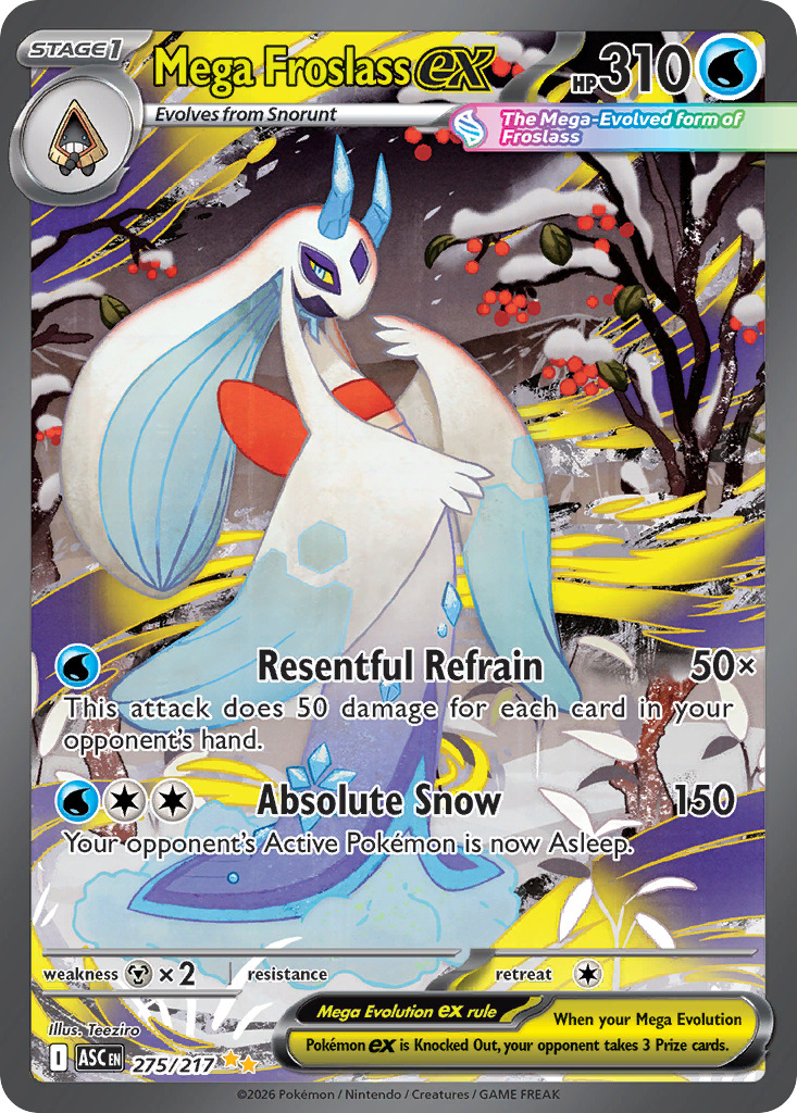 Mega Froslass ex Holofoil 275/217 Ascended Heroes Pokémon Card