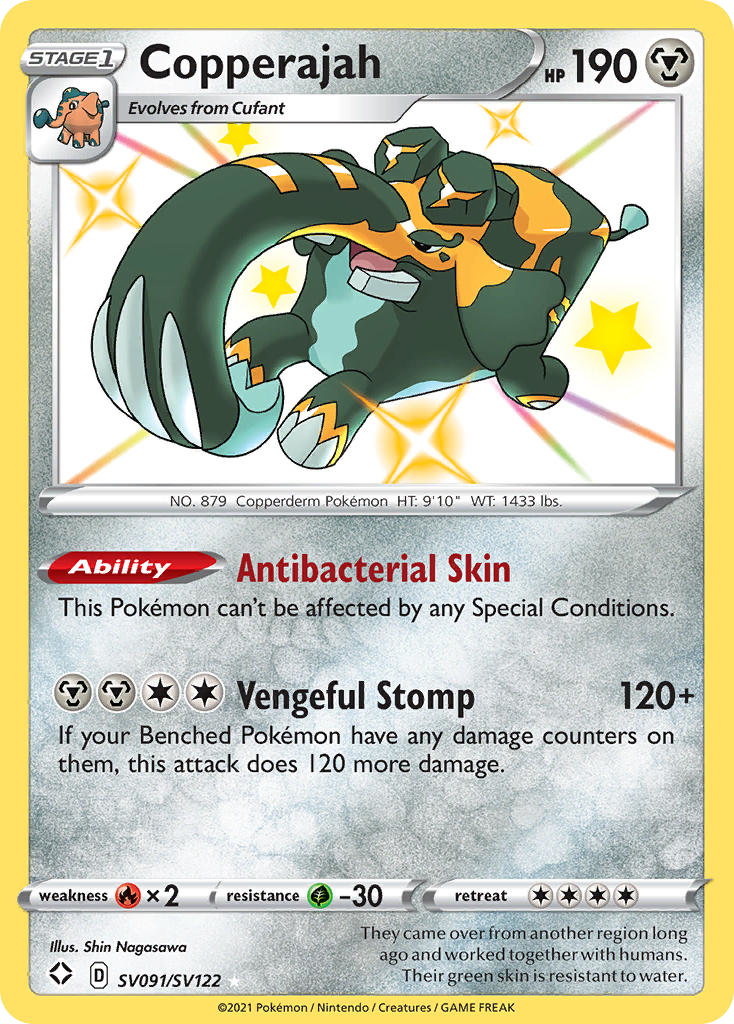 Copperajah Holo 091/122 Shining Fates Shiny Vault Pokémon Card
