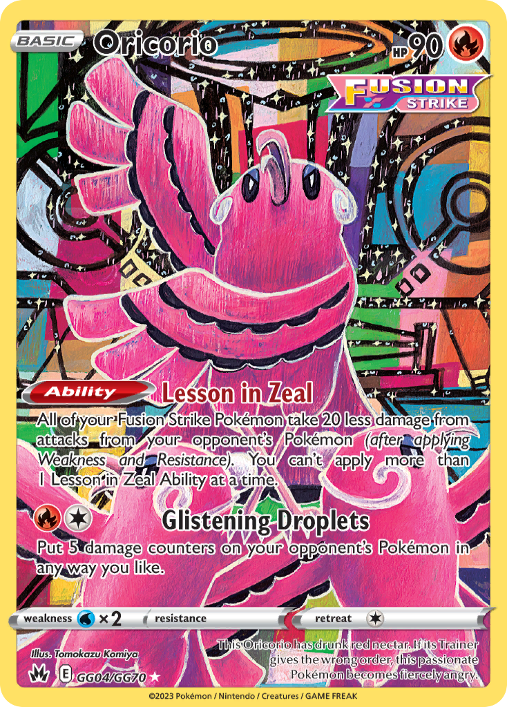 Oricorio Holo 004/70 Crown Zenith Galarian Gallery Pokémon Card