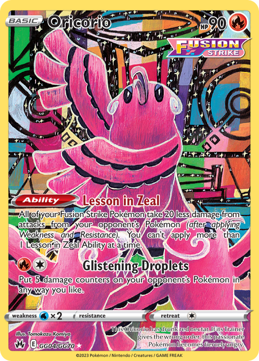 Oricorio Holo 004/70 Crown Zenith Galarian Gallery Pokémon Card