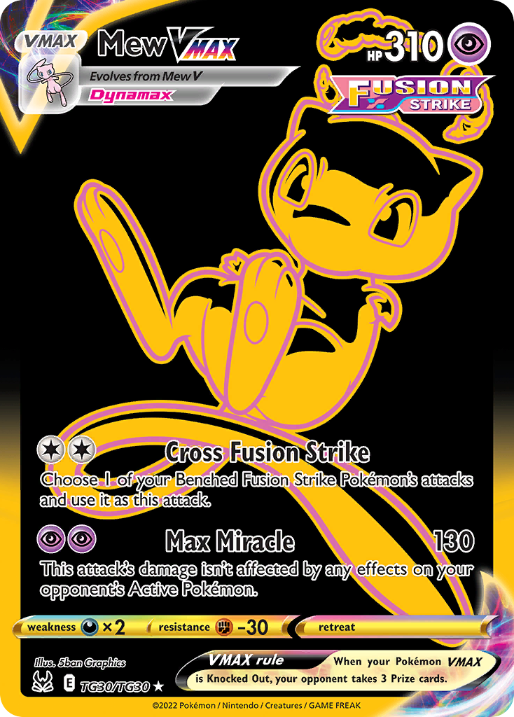 Mew VMAX Holo 030/30 Lost Origin Trainer Gallery Pokémon Card