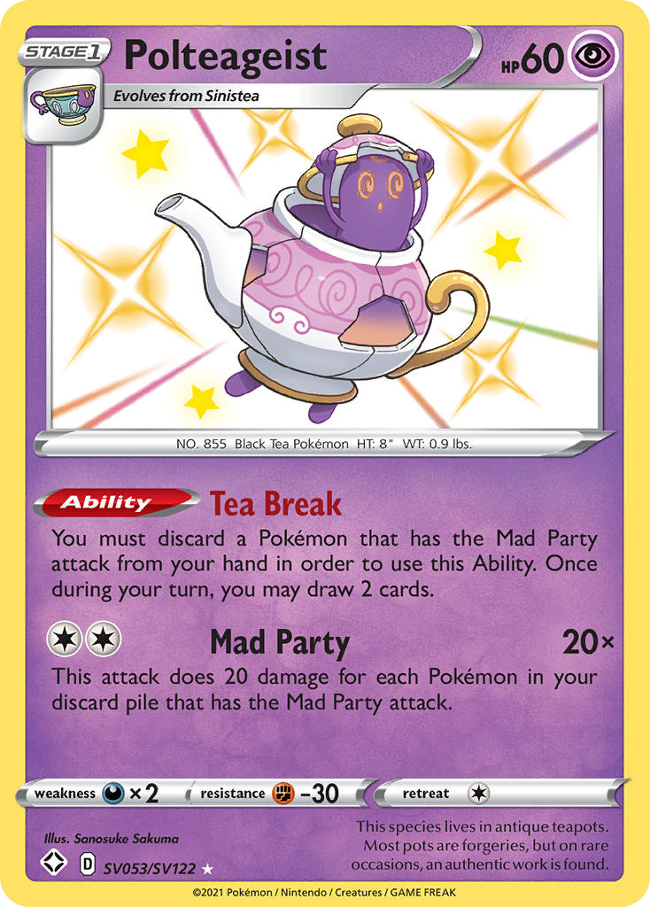 Polteageist Holo 053/122 Shining Fates Shiny Vault Pokémon Card