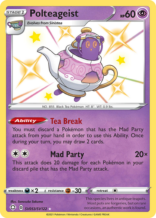 Polteageist Holo 053/122 Shining Fates Shiny Vault Pokémon Card