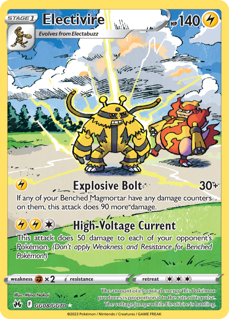 Electivire Holo 008/70 Crown Zenith Galarian Gallery Pokémon Card