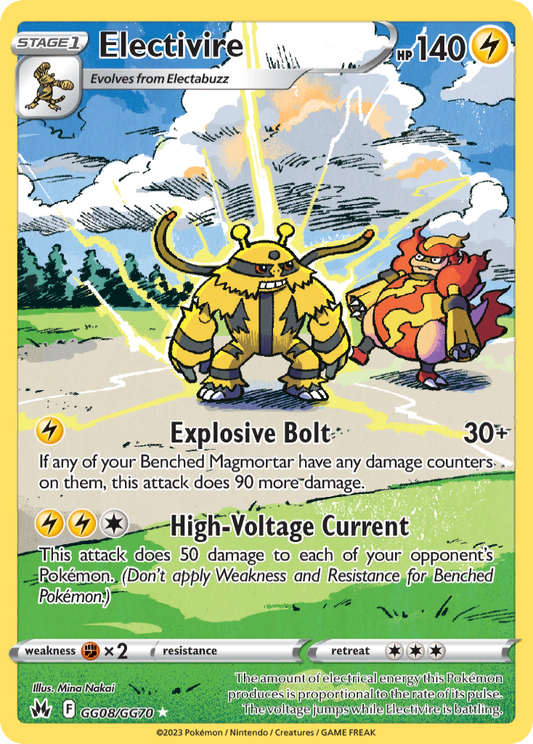 Electivire Holo 008/70 Crown Zenith Galarian Gallery Pokémon Card