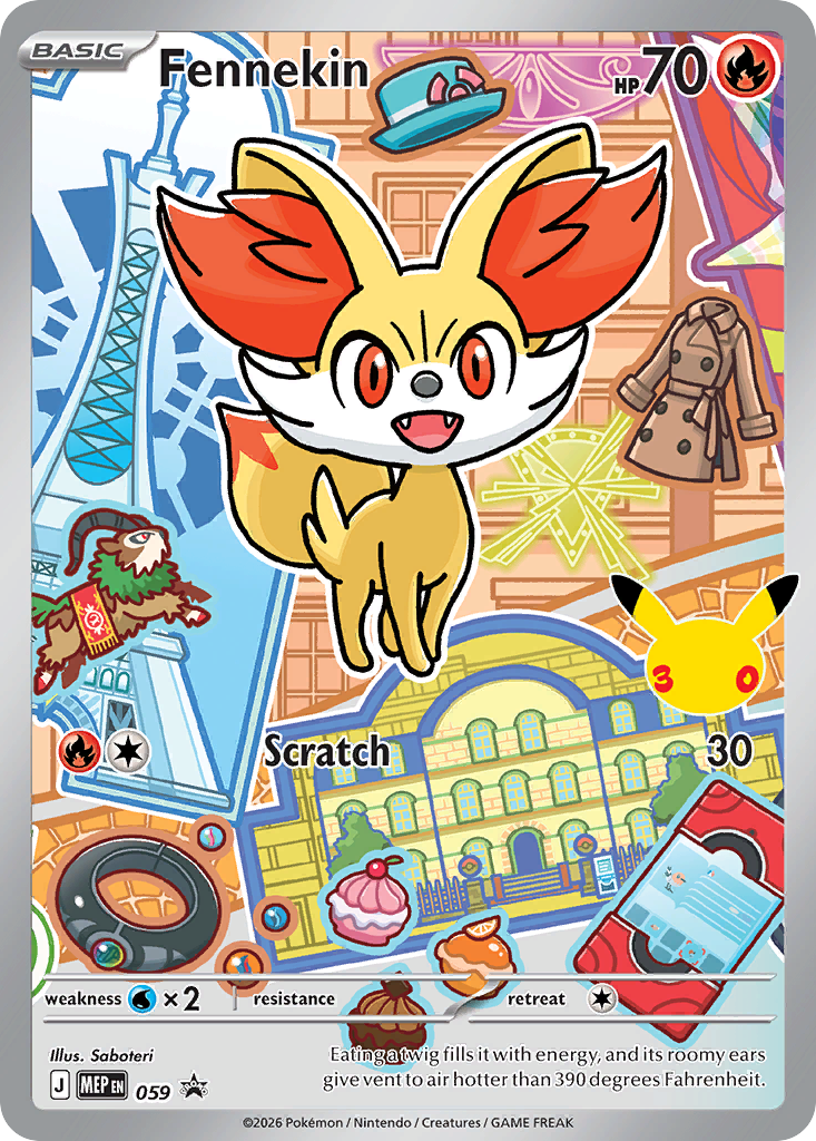 Fennekin Holo 059/0 MEP Black Star Promos Pokémon Card