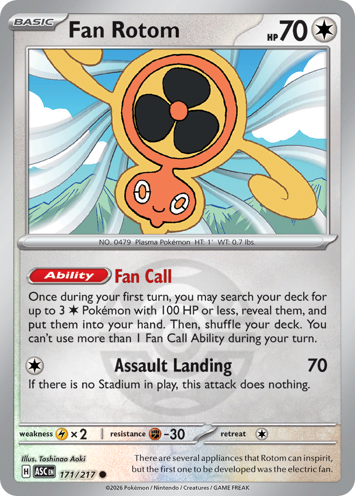 Fan Rotom Reverse 171/217 Ascended Heroes Pokémon Card
