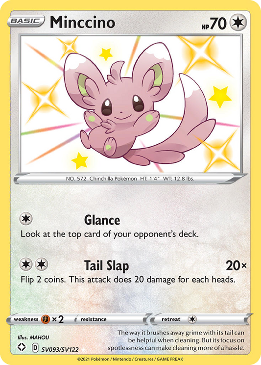 Minccino Holo 093/122 Shining Fates Shiny Vault Pokémon Card