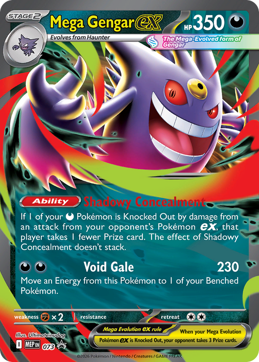 Mega Gengar ex Holo 073/0 MEP Black Star Promos Pokémon Card