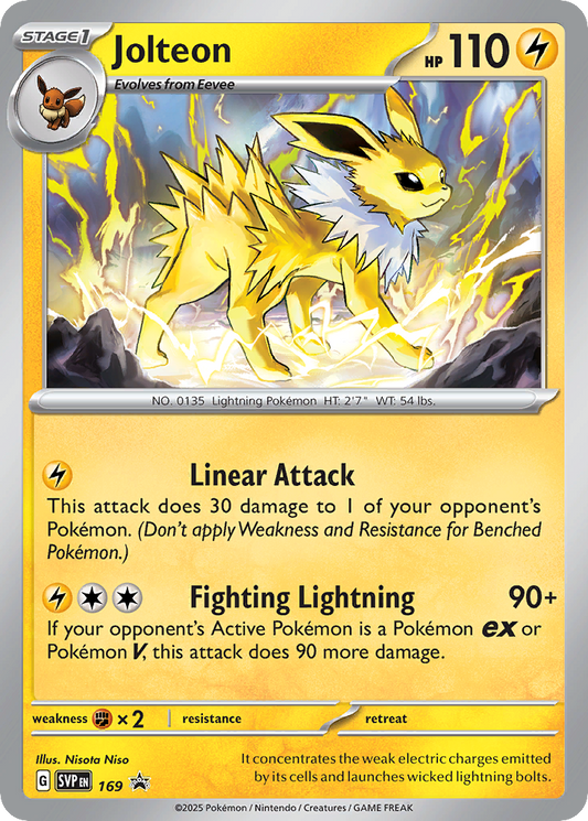 Jolteon Holo 169/225 SVP Black Star Promos Pokémon Card
