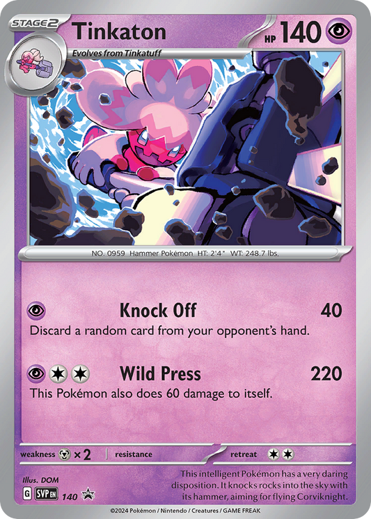 Tinkaton Holo 140/225 SVP Black Star Promos Pokémon Card
