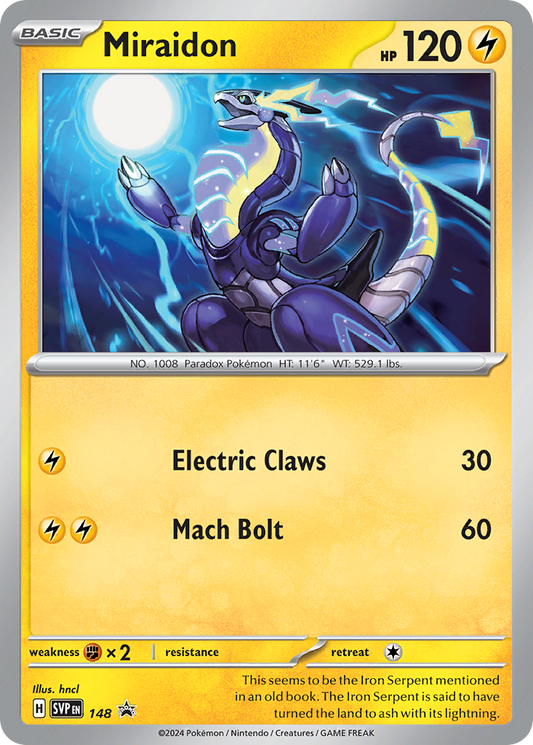 Miraidon Normal 148/225 SVP Black Star Promos Pokémon Card