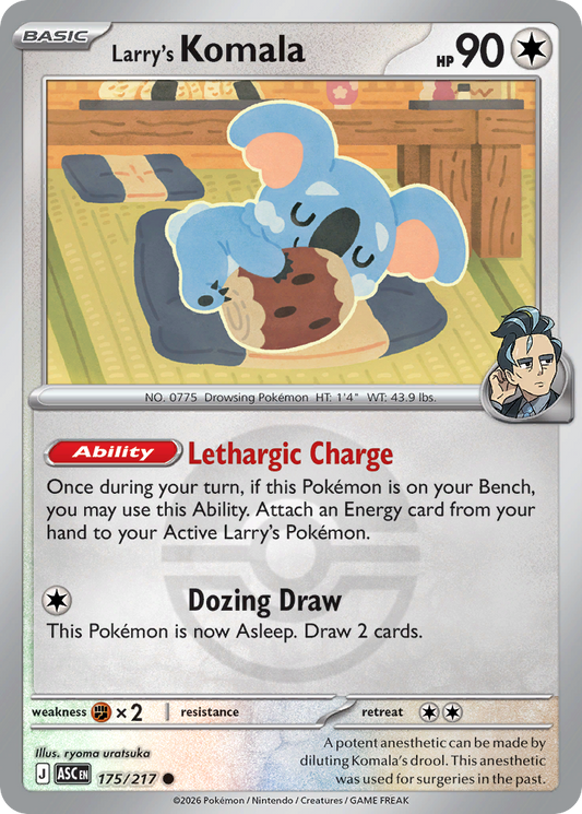 Larry's Komala Reverse 175/217 Ascended Heroes Pokémon Card