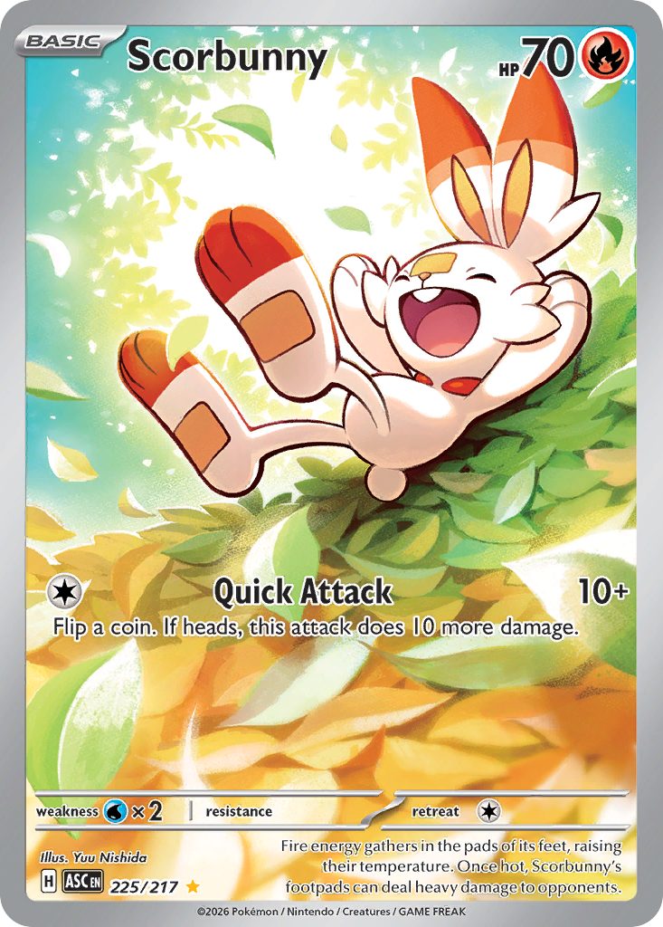 Scorbunny Holofoil 225/217 Ascended Heroes Pokémon Card