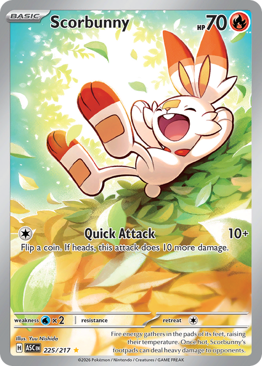 Scorbunny Holofoil 225/217 Ascended Heroes Pokémon Card