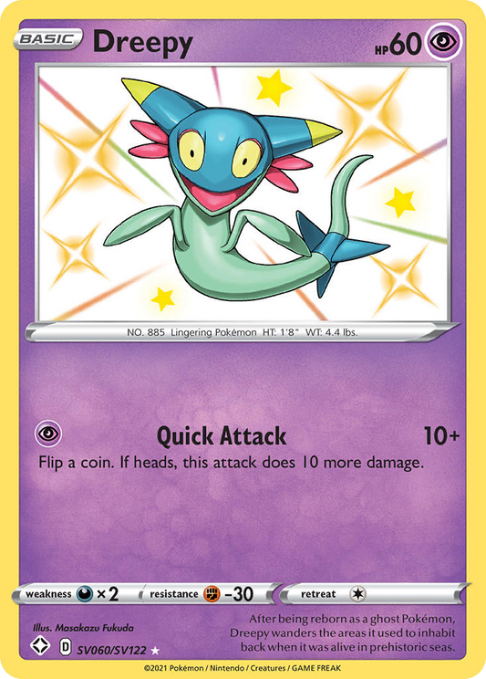Dreepy Holo 060/122 Shining Fates Shiny Vault Pokémon Card