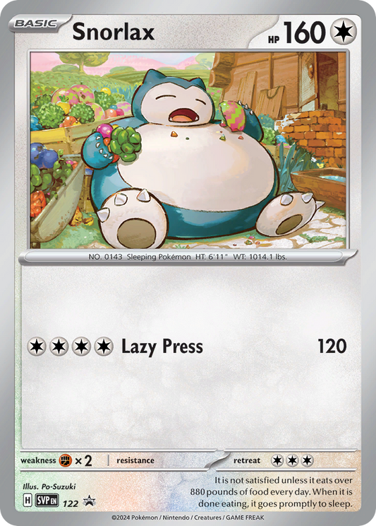 Snorlax Holo 122/225 SVP Black Star Promos Pokémon Card