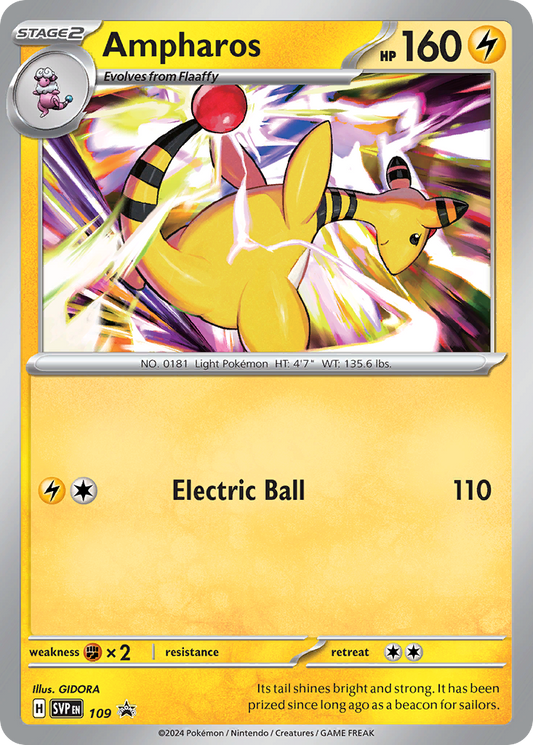 Ampharos Normal 109/225 SVP Black Star Promos Pokémon Card