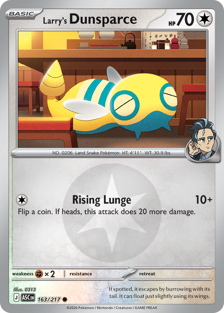 Larry's Dunsparce Reverse 163/217 Ascended Heroes Pokémon Card