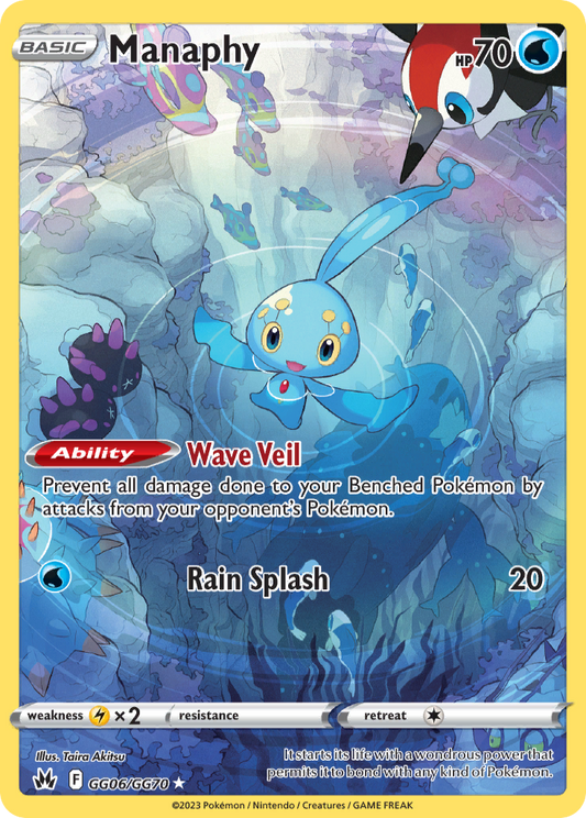 Manaphy Holo 006/70 Crown Zenith Galarian Gallery Pokémon Card