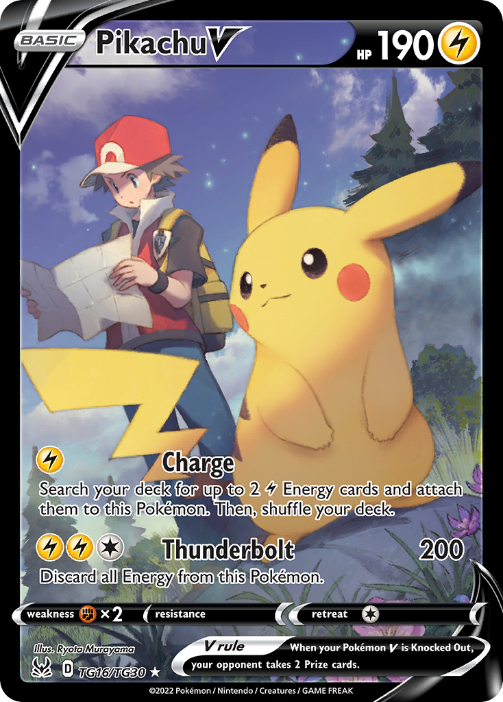 Pikachu V Holo 016/30 Lost Origin Trainer Gallery Pokémon Card