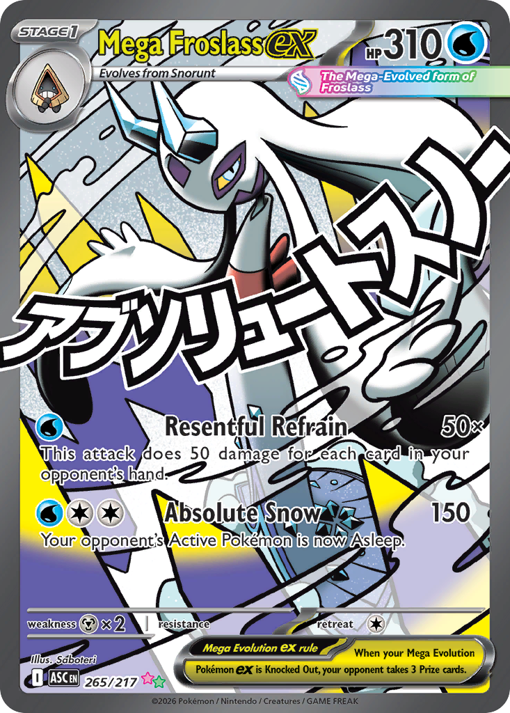 Mega Froslass ex Holofoil 265/217 Ascended Heroes Pokémon Card