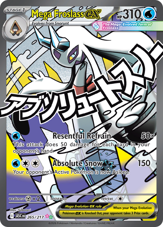 Mega Froslass ex Holofoil 265/217 Ascended Heroes Pokémon Card