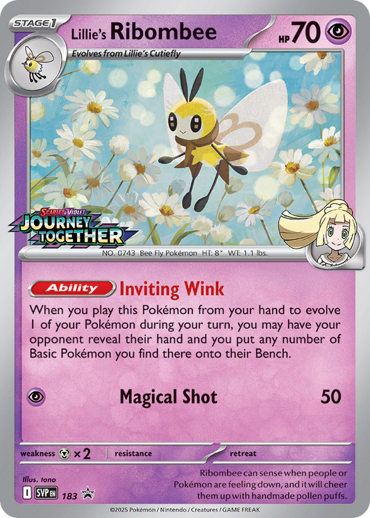 Lillie's Ribombee Holo 183/225 SVP Black Star Promos Pokémon Card
