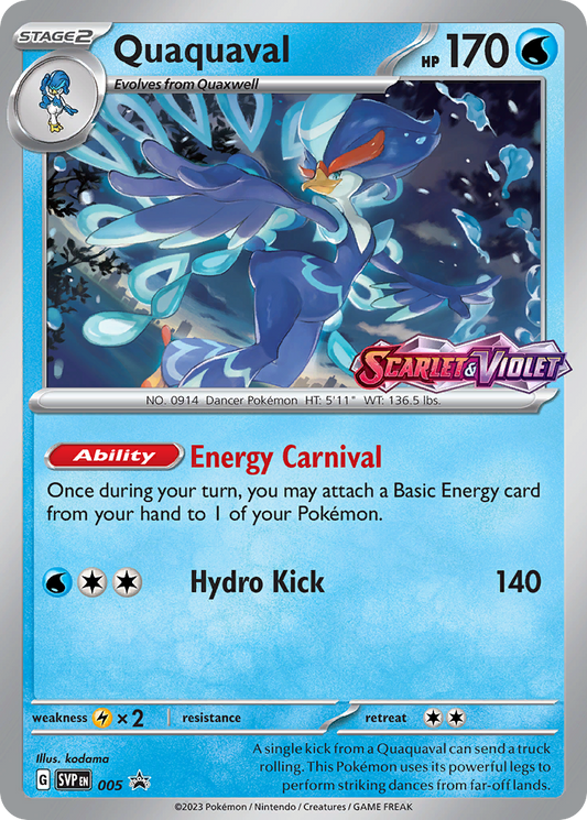 Quaquaval Holo 005/225 SVP Black Star Promos Pokémon Card