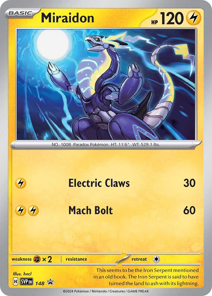 Miraidon Non-Holo 148/225 SVP Black Star Promos Pokémon Card