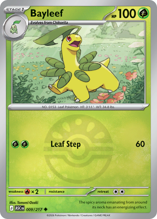 Bayleef Reverse 009/217 Ascended Heroes Pokémon Card