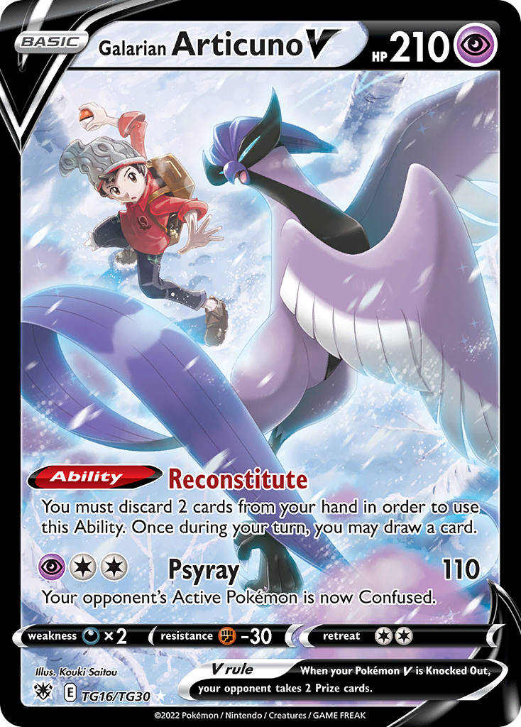 Galarian Articuno V Holo 016/30 Astral Radiance Trainer Gallery Pokémon Card
