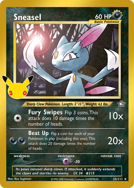 Sneasel Normal 007/0 30th Classic Collection Pokémon Card
