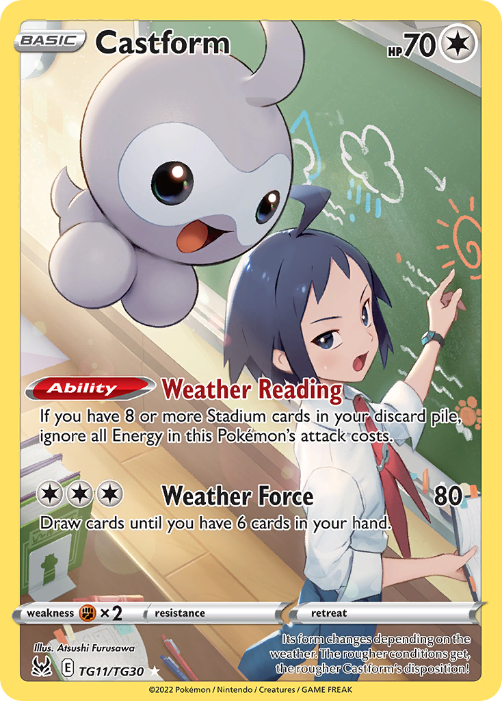 Castform Holo 011/30 Lost Origin Trainer Gallery Pokémon Card
