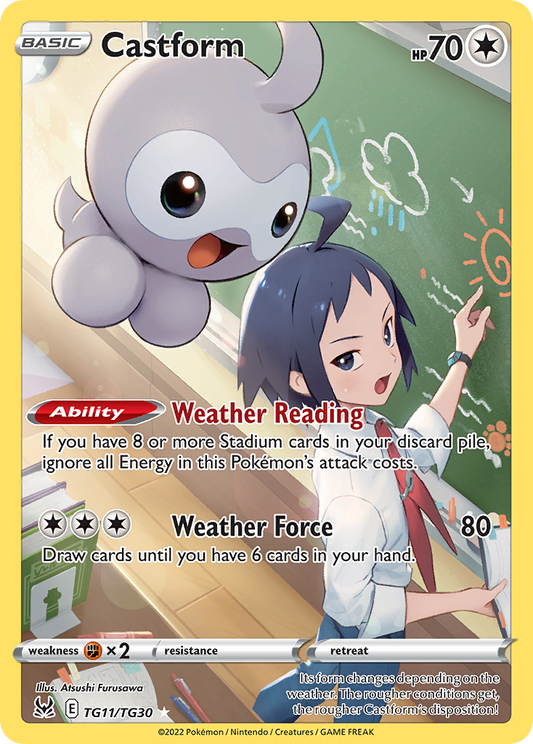 Castform Holo 011/30 Lost Origin Trainer Gallery Pokémon Card