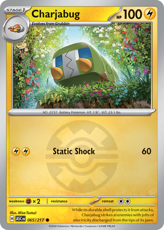 Charjabug Reverse 065/217 Ascended Heroes Pokémon Card