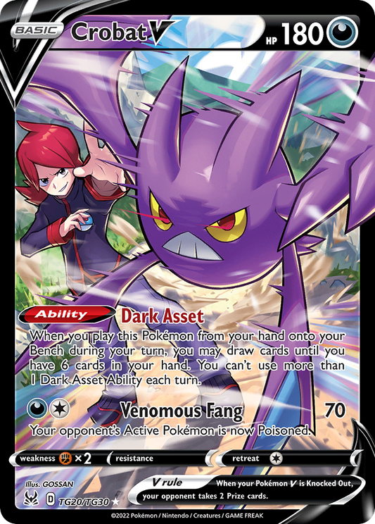 Crobat V Holo 020/30 Lost Origin Trainer Gallery Pokémon Card