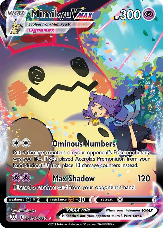 Mimikyu VMAX Holo 017/30 Brilliant Stars Trainer Gallery Pokémon Card