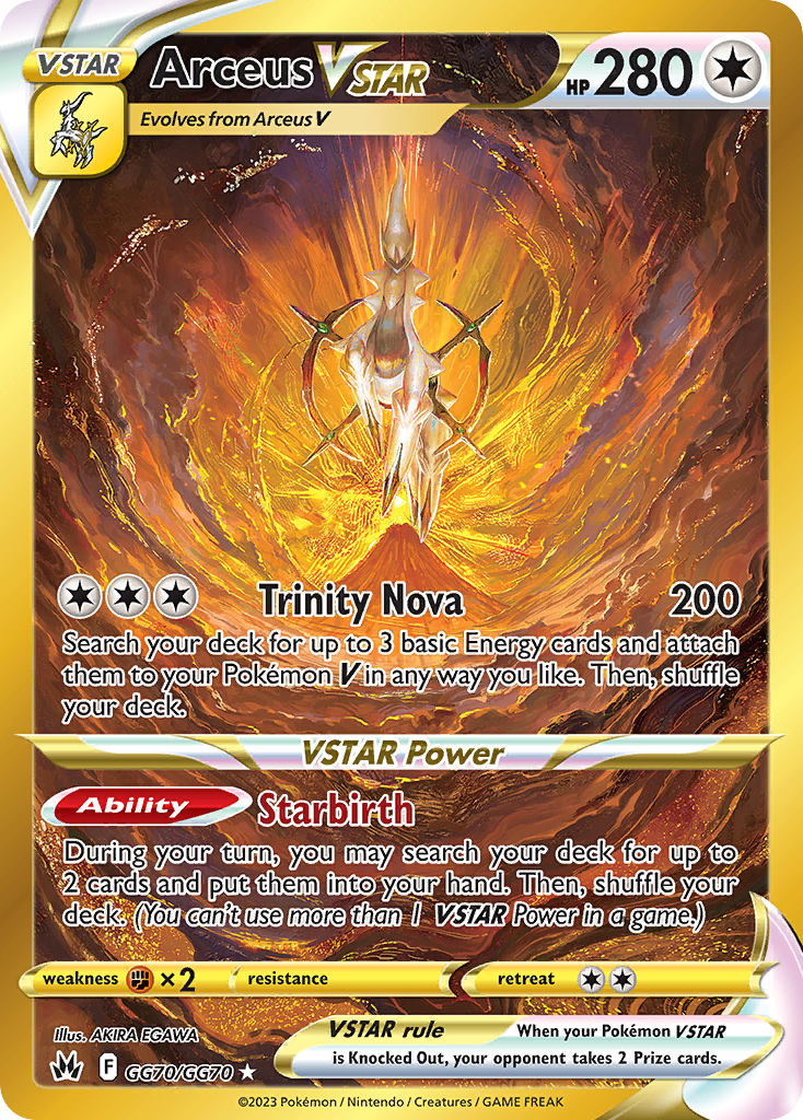 Arceus VSTAR Holo 070/70 Crown Zenith Galarian Gallery Pokémon Card