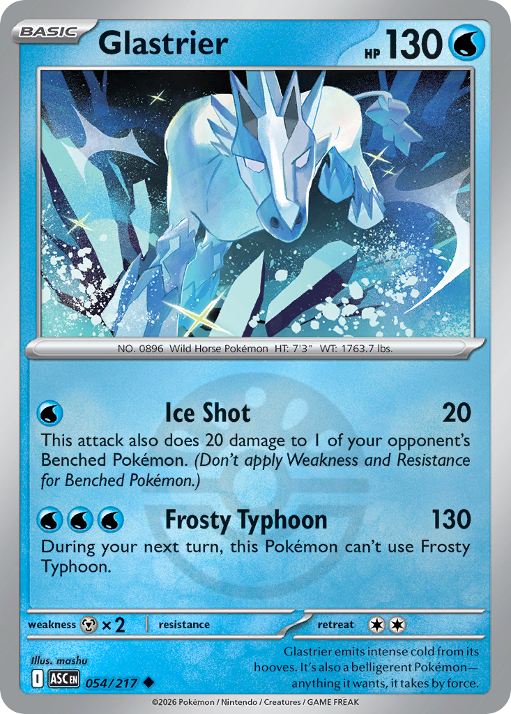 Glastrier Reverse 054/217 Ascended Heroes Pokémon Card