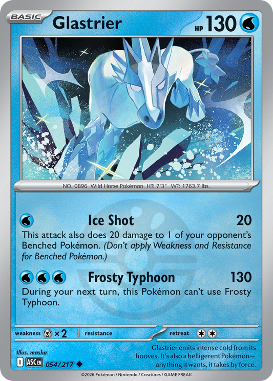 Glastrier Reverse 054/217 Ascended Heroes Pokémon Card