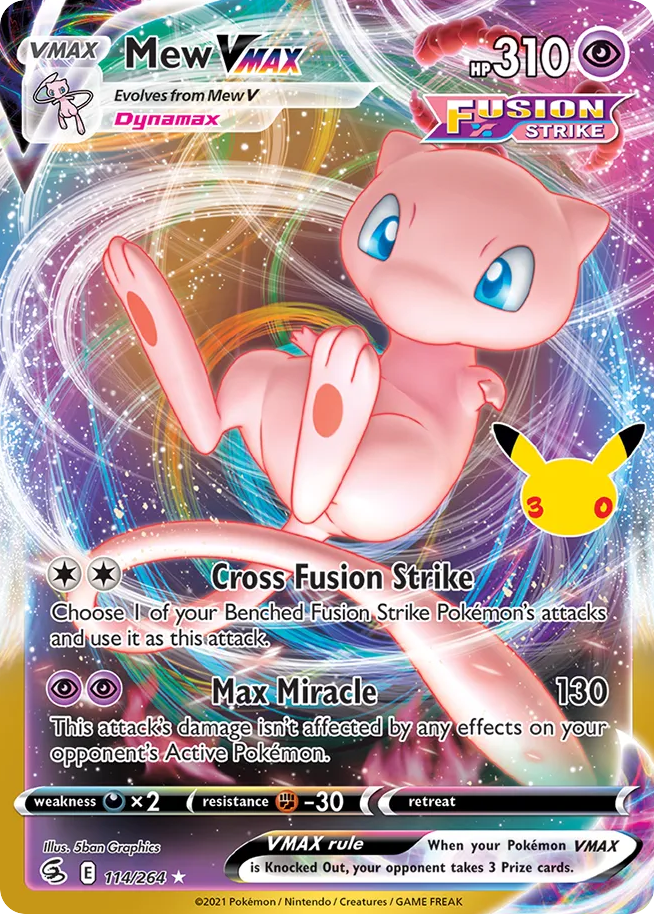 Mew VMAX Normal 026/0 30th Classic Collection Pokémon Card