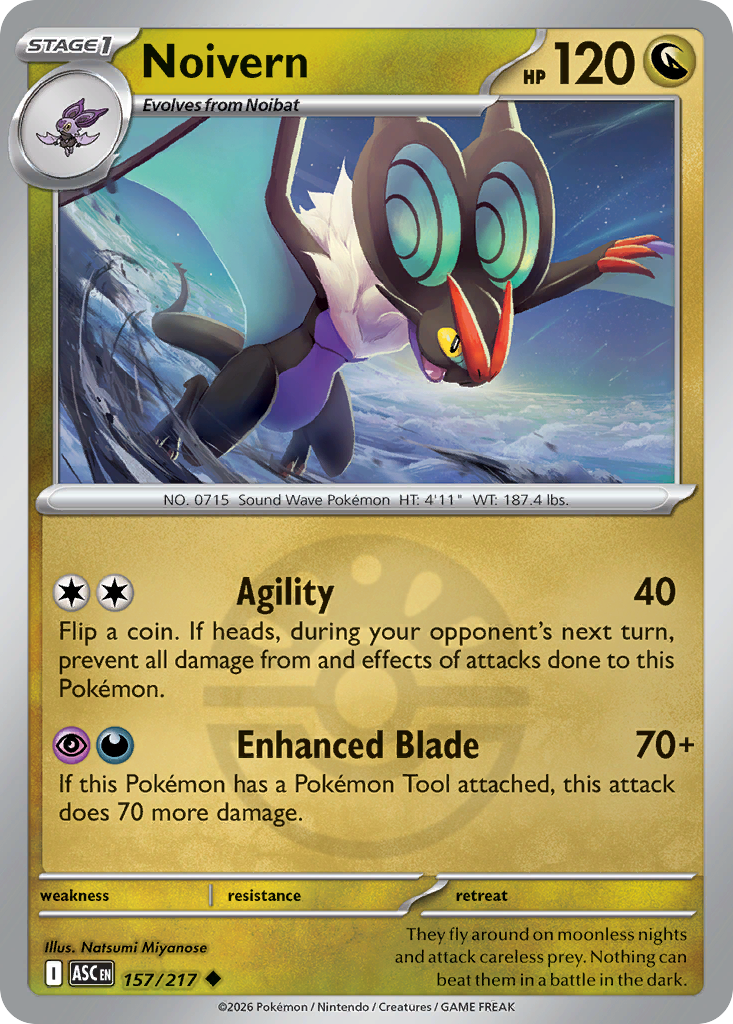 Noivern Reverse 157/217 Ascended Heroes Pokémon Card