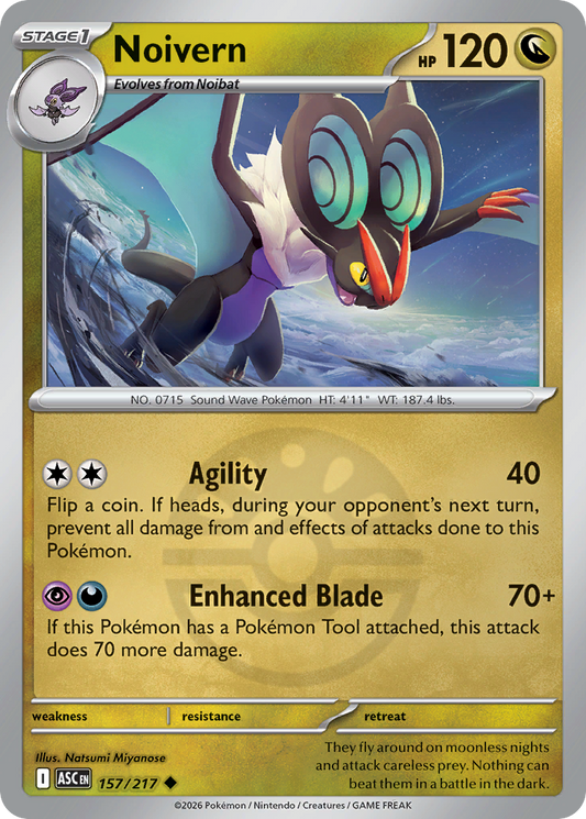 Noivern Reverse 157/217 Ascended Heroes Pokémon Card