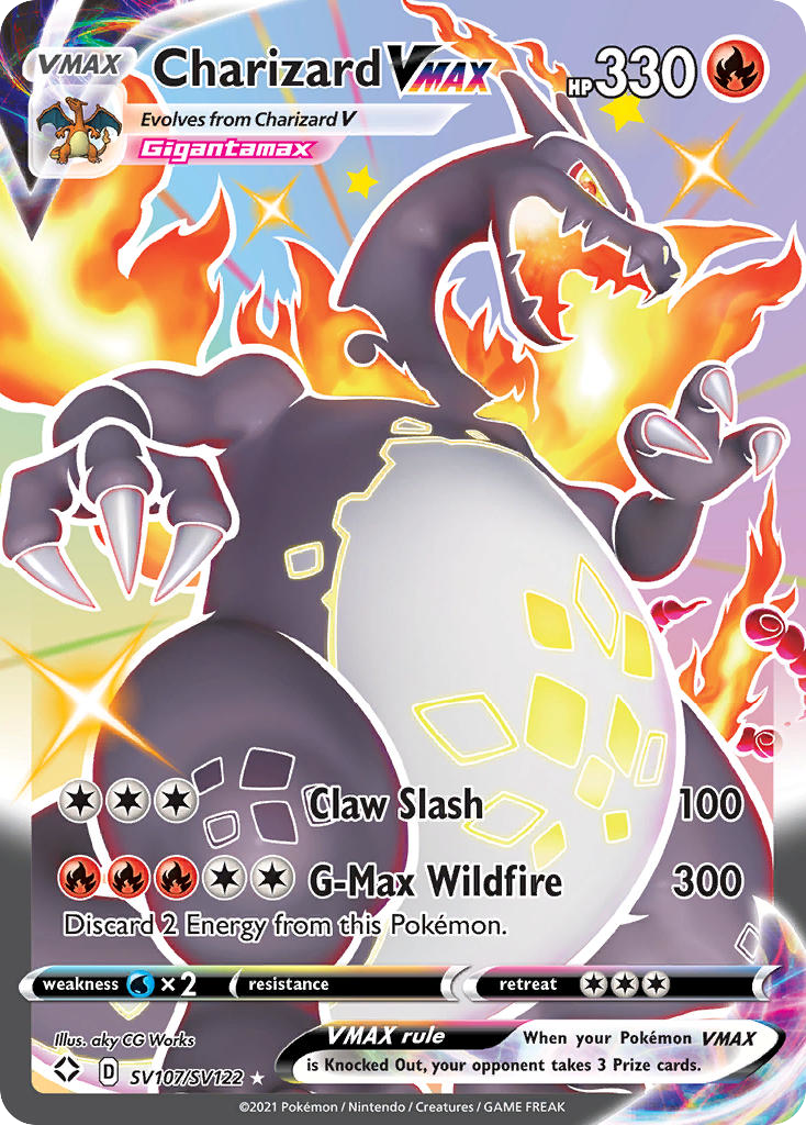 Charizard VMAX Holo 107/122 Shining Fates Shiny Vault Pokémon Card