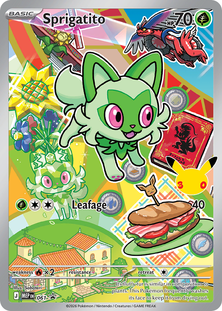 Sprigatito Holo 061/0 MEP Black Star Promos Pokémon Card