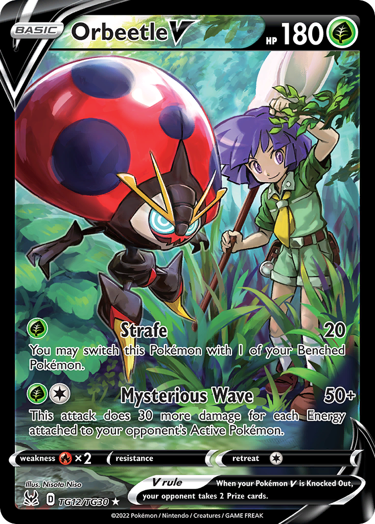 Orbeetle V Holo 012/30 Lost Origin Trainer Gallery Pokémon Card
