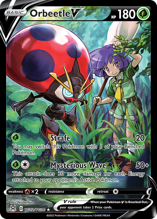 Orbeetle V Holo 012/30 Lost Origin Trainer Gallery Pokémon Card
