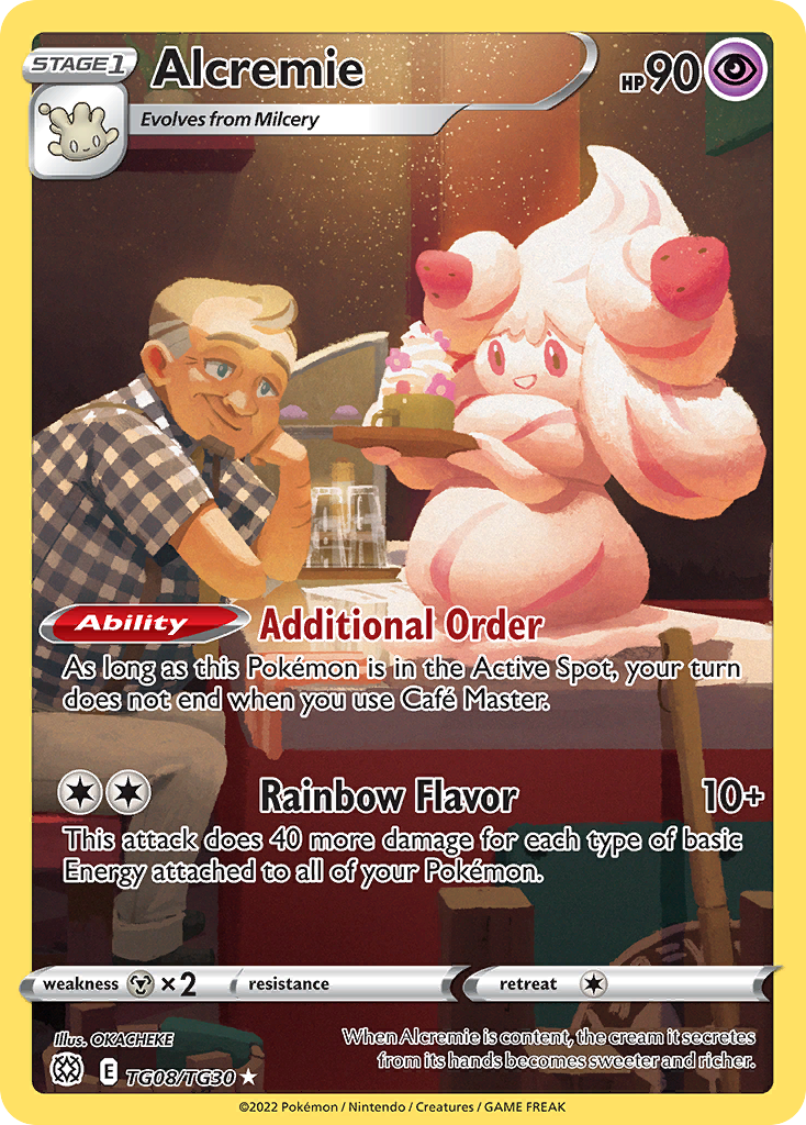 Alcremie Holo 008/30 Brilliant Stars Trainer Gallery Pokémon Card