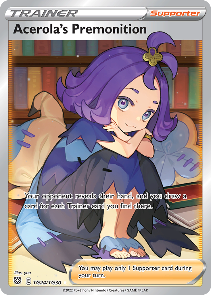 Acerola's Premonition Reverse Holo 024/30 Brilliant Stars Trainer Gallery Pokémon Card